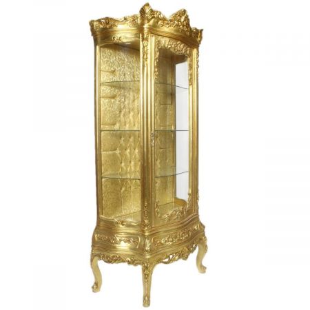 Morris vergoldete Barock-Vitrine pure Gold