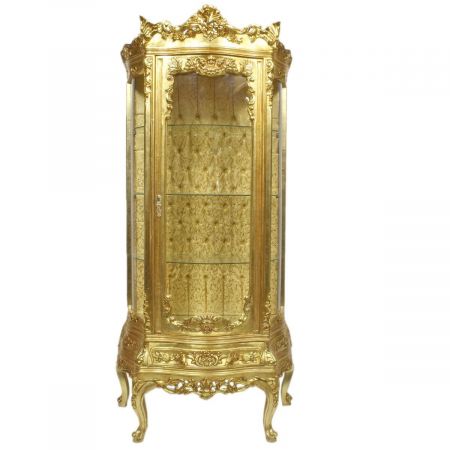 Morris vergoldete Barock-Vitrine pure Gold