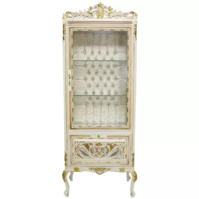 Morris Barock-Vitrine Snow-White