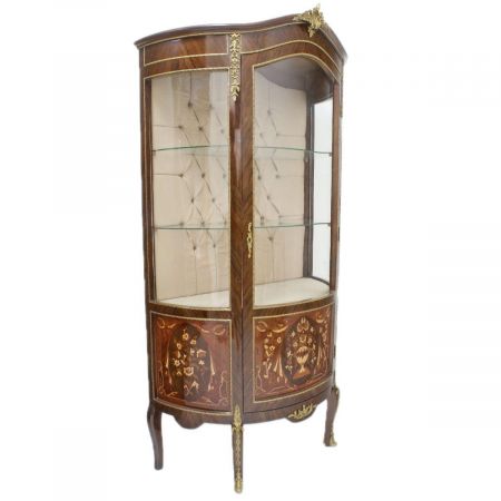 Morris Barock-Vitrine in Tabacco-Brown