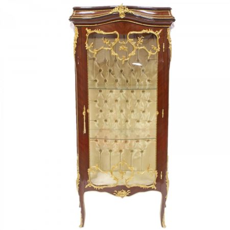 Morris gläserne Barock-Vitrine Rustikal-Gold