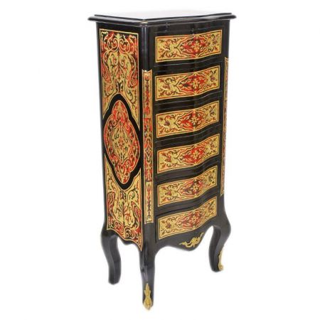 Morris Barock-Säulenkommode im Boulle-Stil