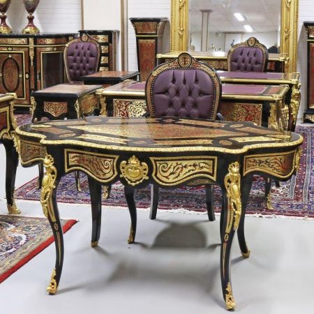 Morris Barock-Schreibtisch Boulle Medallion