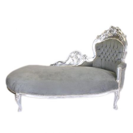 Morris- Antik Barock Silber Grau Chaiselongue Hyung