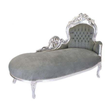 Morris- Antik Barock Silber Grau Chaiselongue Hyung