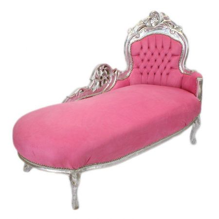 Morris Barock Silber Rosa Chaiselongue Nuna