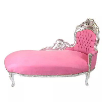 Morris Barock Silber Rosa Chaiselongue Nuna