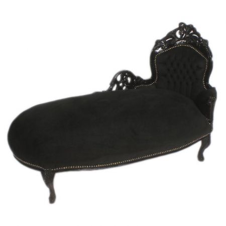 Morris Barock Schwarz Chaiselongue Darknight