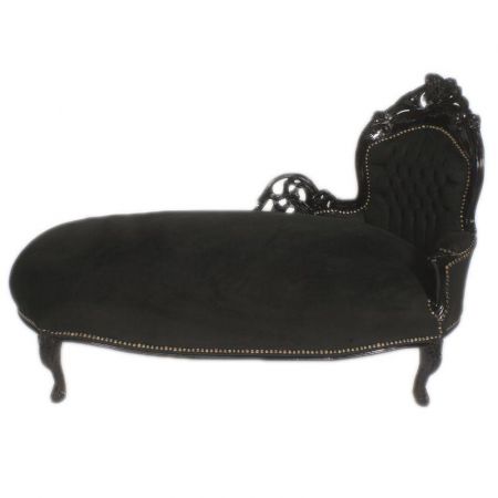 Morris Barock Schwarz Chaiselongue Darknight
