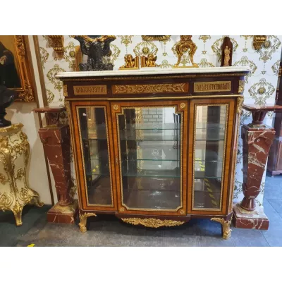 Morris gläserne Barock-Highboard Vitrine