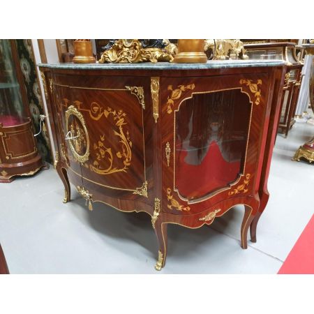 Morris Barock-Kommode mit türkiser Marmorplatte