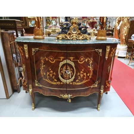 Morris Barock-Kommode mit türkiser Marmorplatte