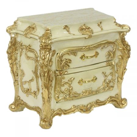 Morris Barock-Schatulle in Gold-Weiß