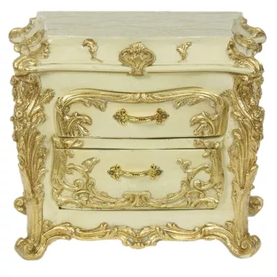 Morris Barock-Schatulle in Gold-Weiß