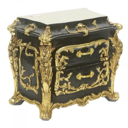 Morris Barock-Schatulle in Schwarz-Gold