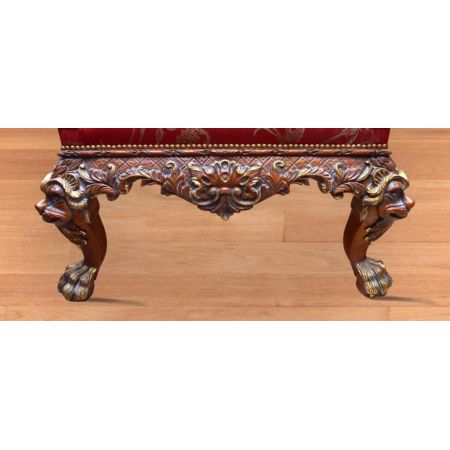 Morris Mahagoni Barock-Sessel Set Asiatischer Dschungel