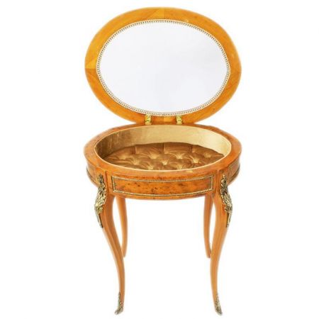 Morris gläserner Barock-Schmucktisch Gold