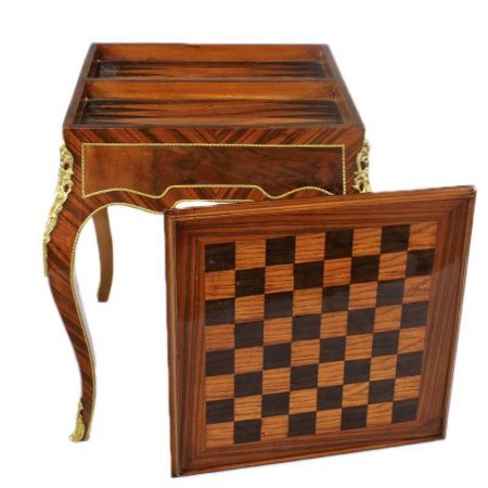 Morris Barock-Spieltisch in Rustikal-Gold