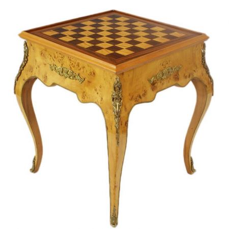 Morris quadratischer Barock-Spieltisch in Rustikal