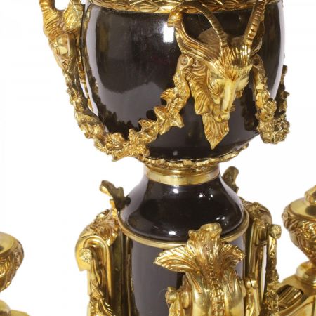 Morris edler Barock-Tisch in Schwarz-Gold