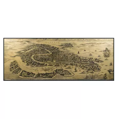 Authentic Models Karte Wall Map Venice 1694, Kunstdruck MC820