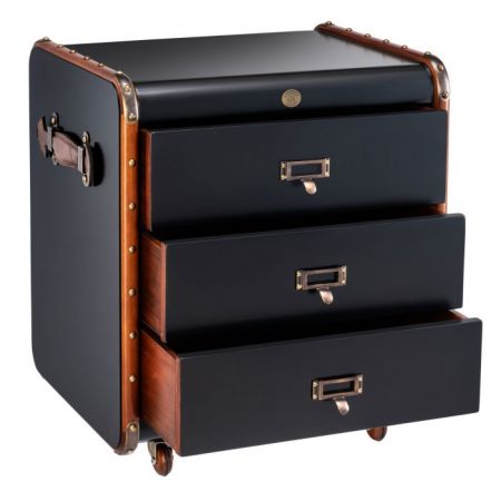 Authentic Models Kofferschrank klein, Stateroom Drawers Small Schwarz MF160