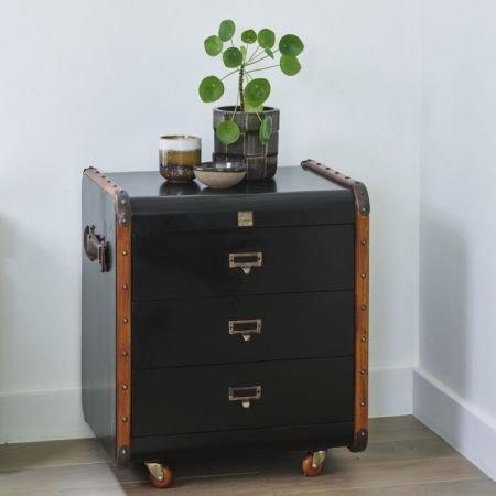 Authentic Models Kofferschrank klein, Stateroom Drawers Small Schwarz MF160