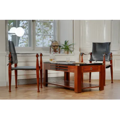 Authentic Models Großer Spieltisch / Game Table "Ash", mit austauschbaren Spielbrettern, in Mahagoni - sofort lieferbar MF034