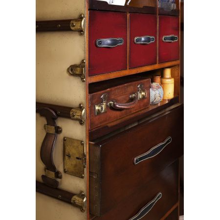 Authentic Models Kabinen Kleiderschrank Schrank aus Massivholz Bücherschrank Bücherregal, elfenbein MF077