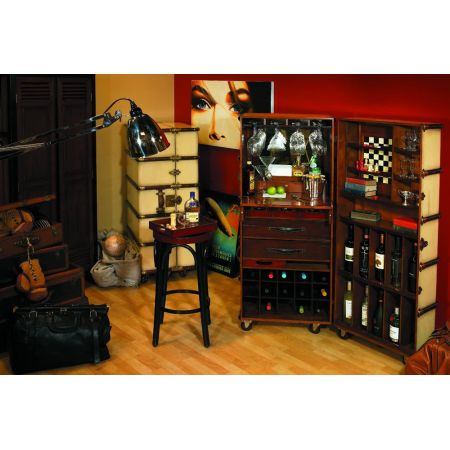 Authentic Models klappbare Bar - Stateroom Bar, Navy MF078N