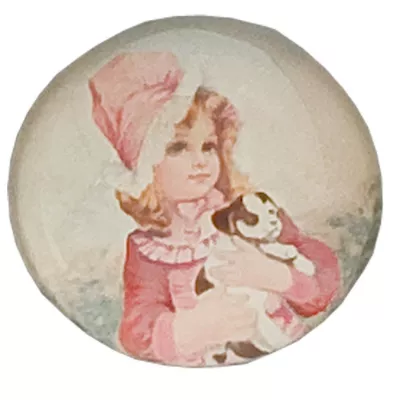 Clayre & Eef Magnet mit Mädchenmotiv, rund