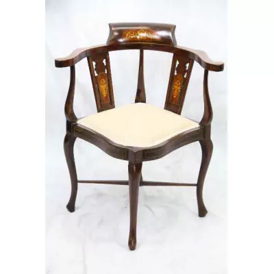 Herrlicher corner chair Edwardian England 