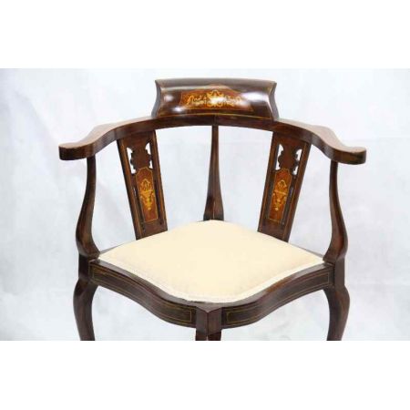 Herrlicher corner chair Edwardian England 