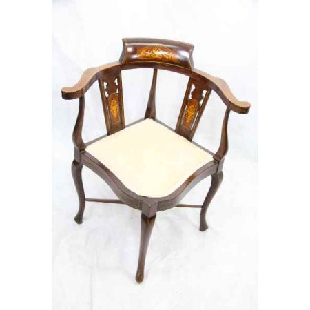 Herrlicher corner chair Edwardian England 