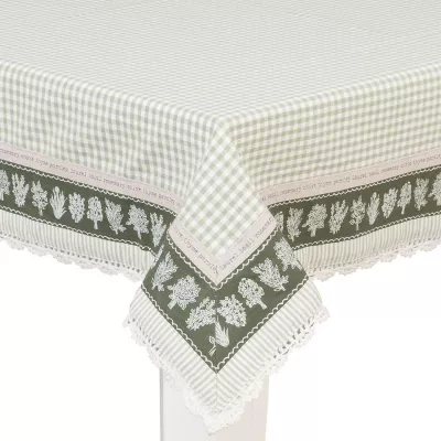 Clayre & Eef Tischdecke Waldmuster grün 130x180cm