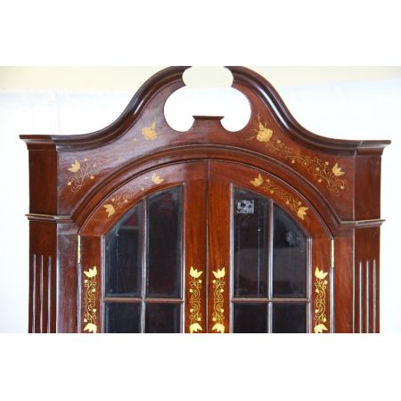 Antike Eckvitrine/ Corner Cupboard aus Palisander Massivholz