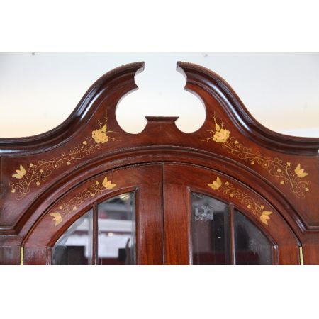 Antike Eckvitrine/ Corner Cupboard aus Palisander Massivholz