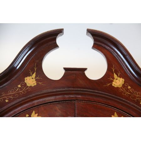 Antike Eckvitrine/ Corner Cupboard aus Palisander Massivholz