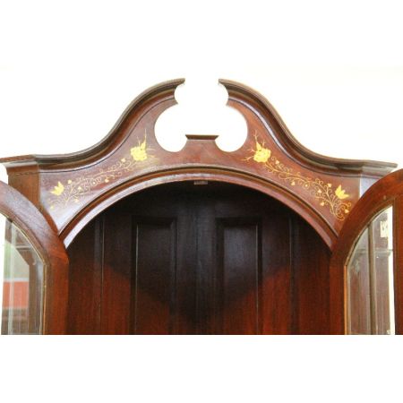 Antike Eckvitrine/ Corner Cupboard aus Palisander Massivholz