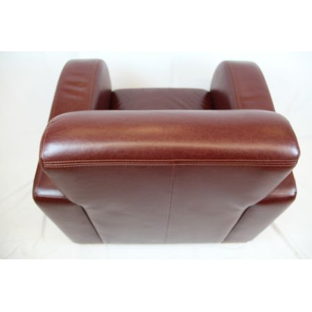 Art Deco Clubsessel aus Echtleder - Sofort lieferbar