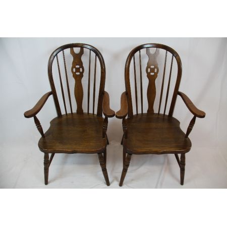 Paar Windsor chairs / Stühle Massivholz 19 JH