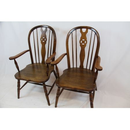 Paar Windsor chairs / Stühle Massivholz 19 JH