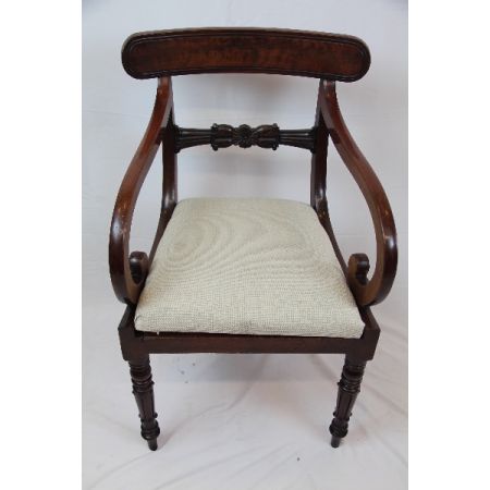 Armchair Victorian Massivholz Mahgoni Patina