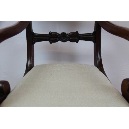 Armchair Victorian Massivholz Mahgoni Patina