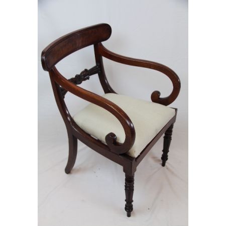 Armchair Victorian Massivholz Mahgoni Patina