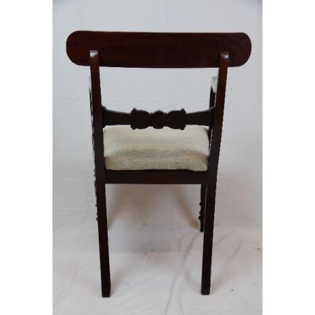 Armchair Victorian Massivholz Mahgoni Patina