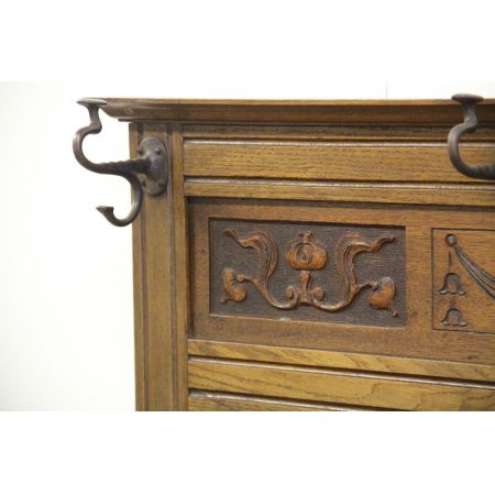 Garderobe Hallstand  Massiv Eiche Jugendstil