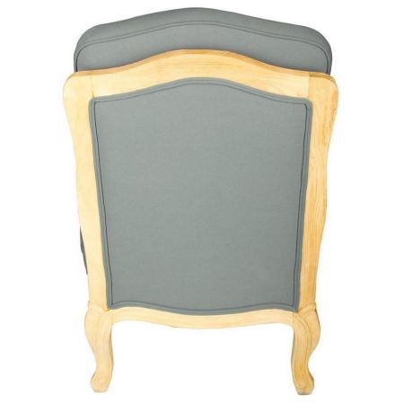 Französische Chaise Longue Blau-Weiß