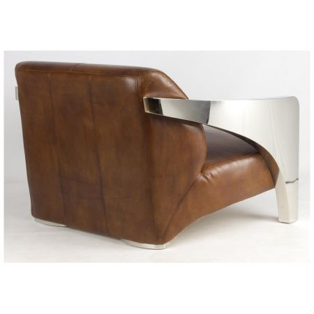 Art Deco Retro Clubsofa Ledersofa Echtleder Sofa französisch klassisch