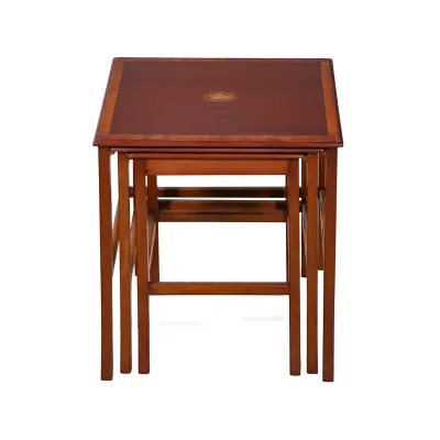 3 Mahagoni Beistelltische